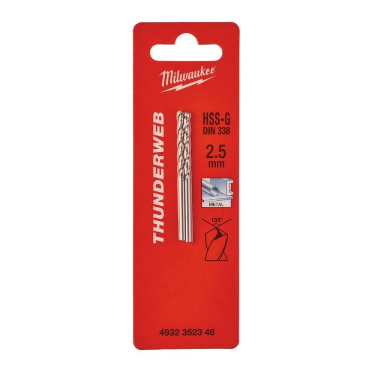 WIERTŁA HSS-G THUNDERWEB 2,5MM-2 SZT 4932352348 - techniktools