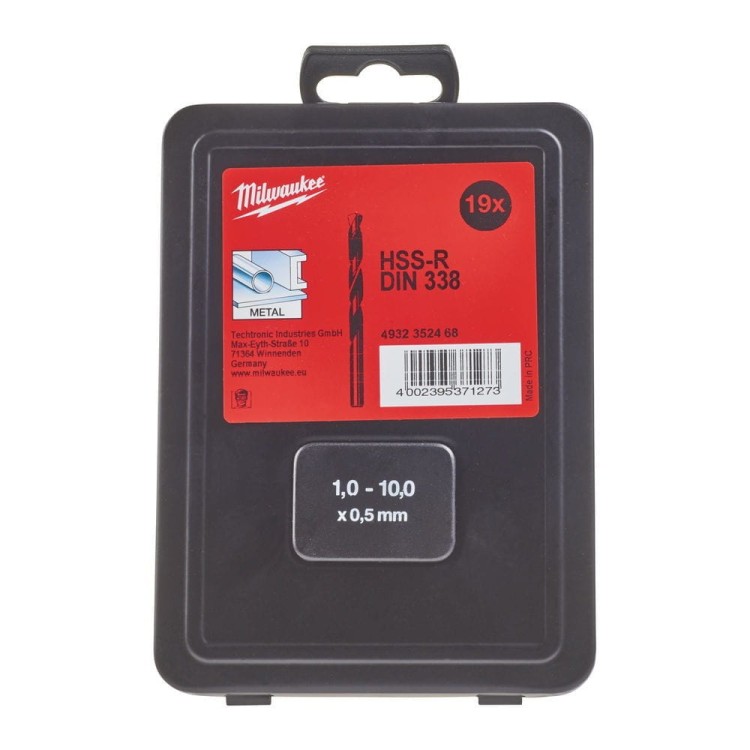 KASETA WIERTEŁ HSS-R /1-10MM/-19 SZT 4932352468 - techniktools