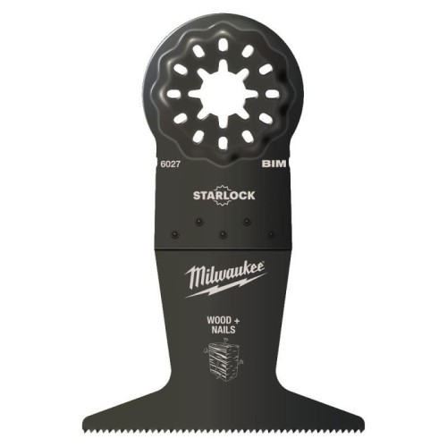 48906527 - Brzeszczot bimetalowy do Multitoola do cięcia wgłębnego drewna z gwoździami, 65 x 42 mm (50 szt.)