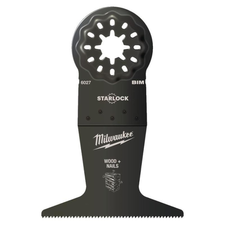 48906527 - Brzeszczot bimetalowy do Multitoola do cięcia wgłębnego drewna z gwoździami, 65 x 42 mm (50 szt.)