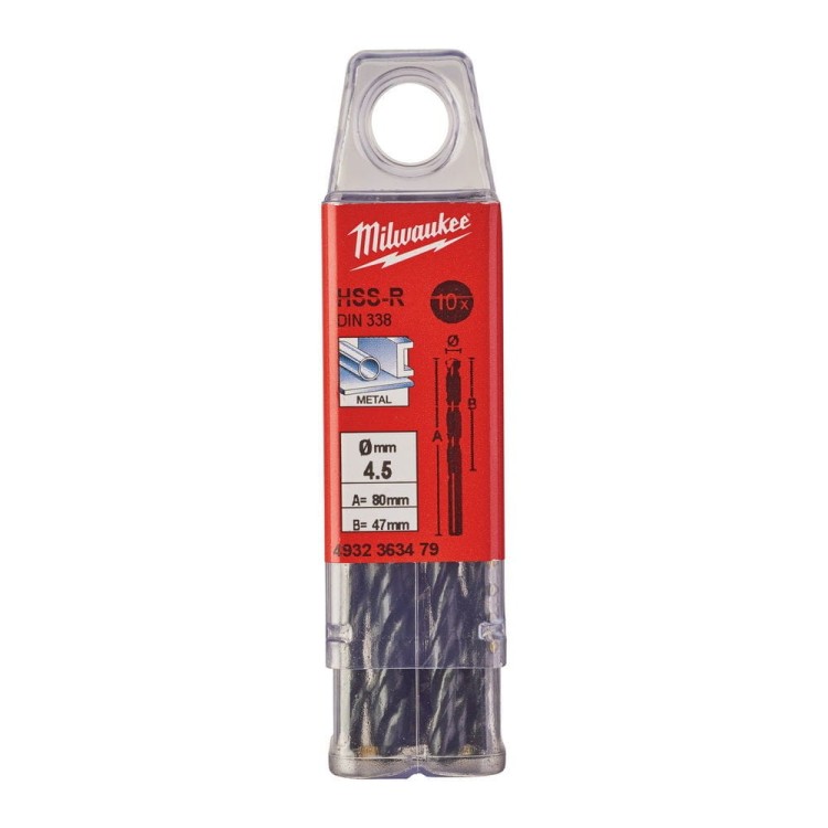 WIERTŁA HSS-R 4,5MM-10 SZT 4932363479 - techniktools