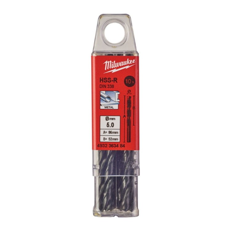 WIERTŁA HSS-R 5,0MM-10 SZT 4932363484 - techniktools