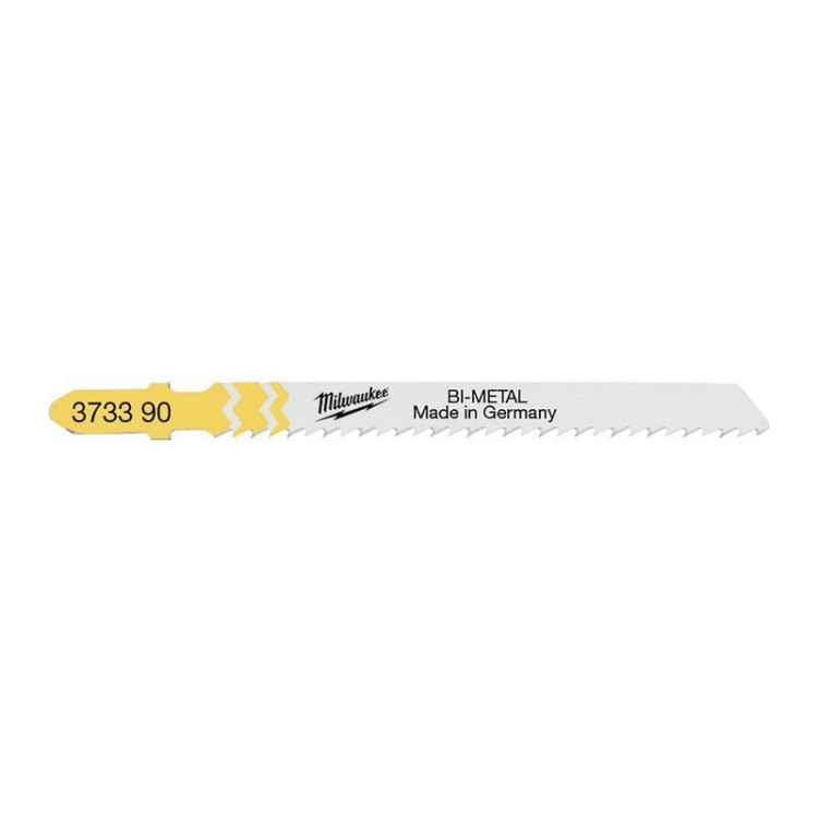 4932373390 - Brzeszczot do wyrzynarki do czystego i bezodpryskowego cięcia w drewnie, Bi-metal, 75 mm (5 szt.)