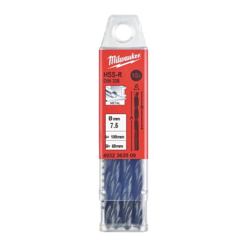 WIERTŁA HSS-R 7,5MM-10 SZT 4932363509 - techniktools