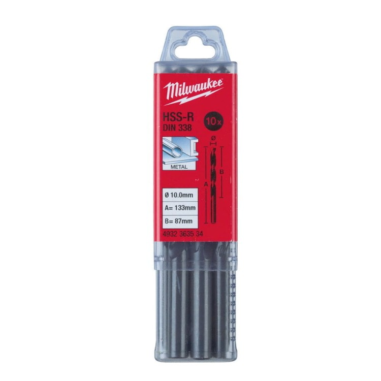 WIERTŁA HSS-R 10,0MM-10 SZT 4932363534 - techniktools