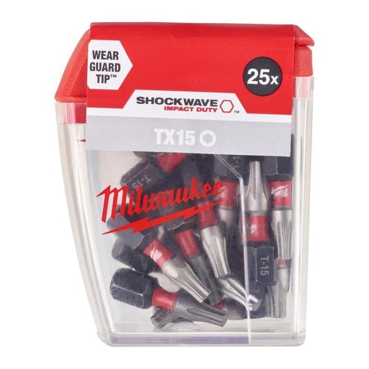 4932430873 - Bit udarowy Shockwave do śrub Torx, TX15 x 25 mm (25 szt.)