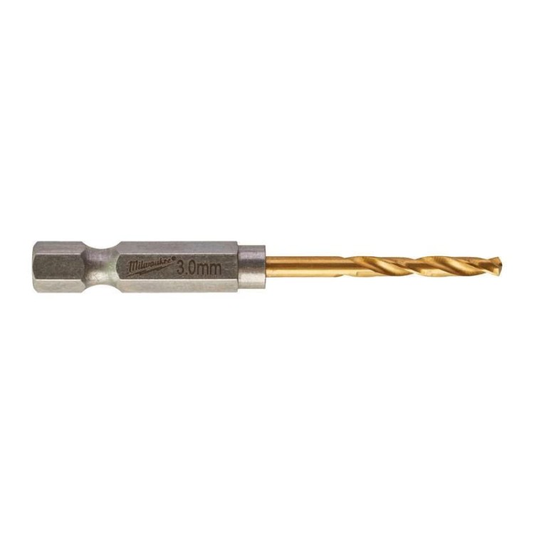 4932478176 - Wiertło do metalu Shockwave HSS-G Tin, 3,0 x 23/65 mm, uchwyt Hex (10 szt.)