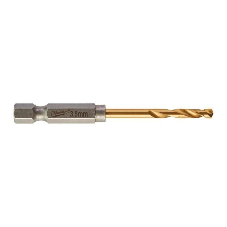 4932478177 - Wiertło do metalu Shockwave HSS-G Tin, 3,5 x 25/69 mm, uchwyt Hex (10 szt.)
