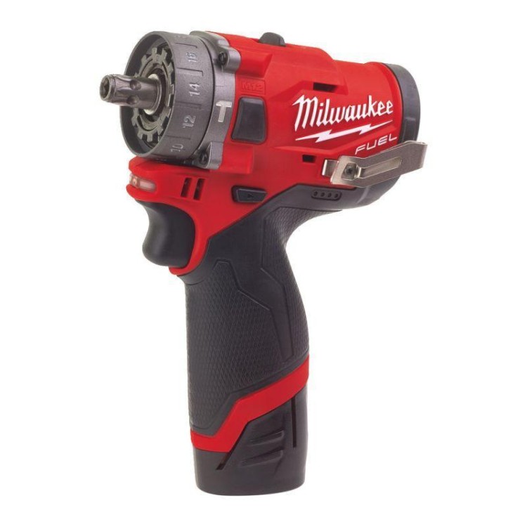 M12 FPDX-202X - Kompaktowa wiertarko-wkrętarka udarowa z wymiennym uchwytem 12 V, w walizce, 2 x 2.0 Ah + ładowarka, 4933464136