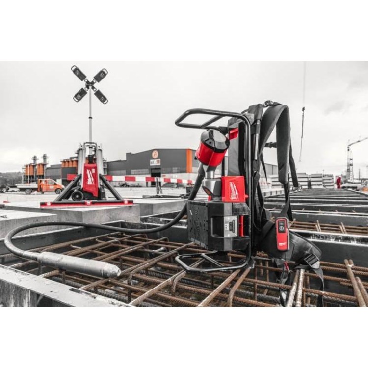 MXF CVBPKIT-602 - Wibrator plecakowy do betonu + wałek 2 m i buława 38 mm, MX FUEL ONE-KEY, 2 x 6.0 Ah + ładowarka, 4933479593