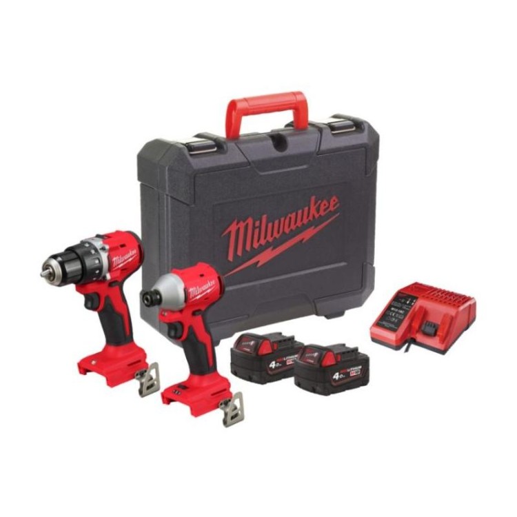 M18 BLCPP2B-402C - Zestaw POWERPACK M18, M18 BLIDRC, M18 BLDDRC, 2 x 4.0 Ah + ładowarka, w walizce, 4933492836