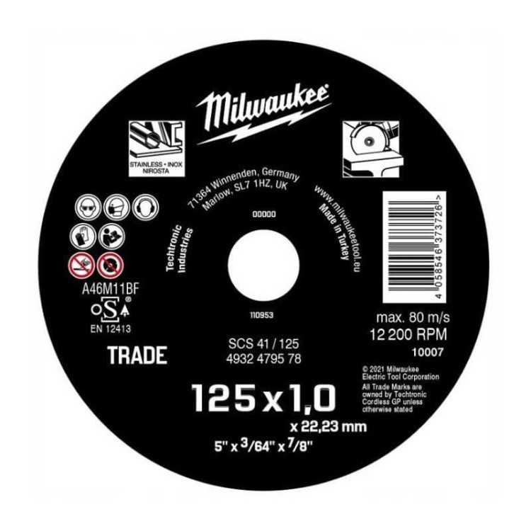 Cut.W Trade SCS41 125x1.0mm-1pc 4932479578