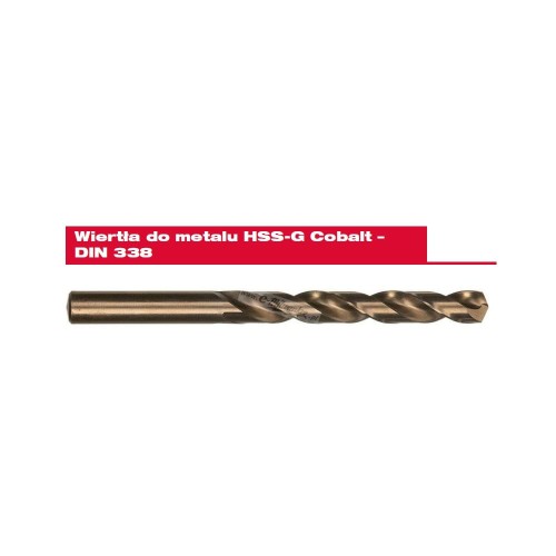 Wiertła do metalu HSS-G RED COBALT- DIN 338