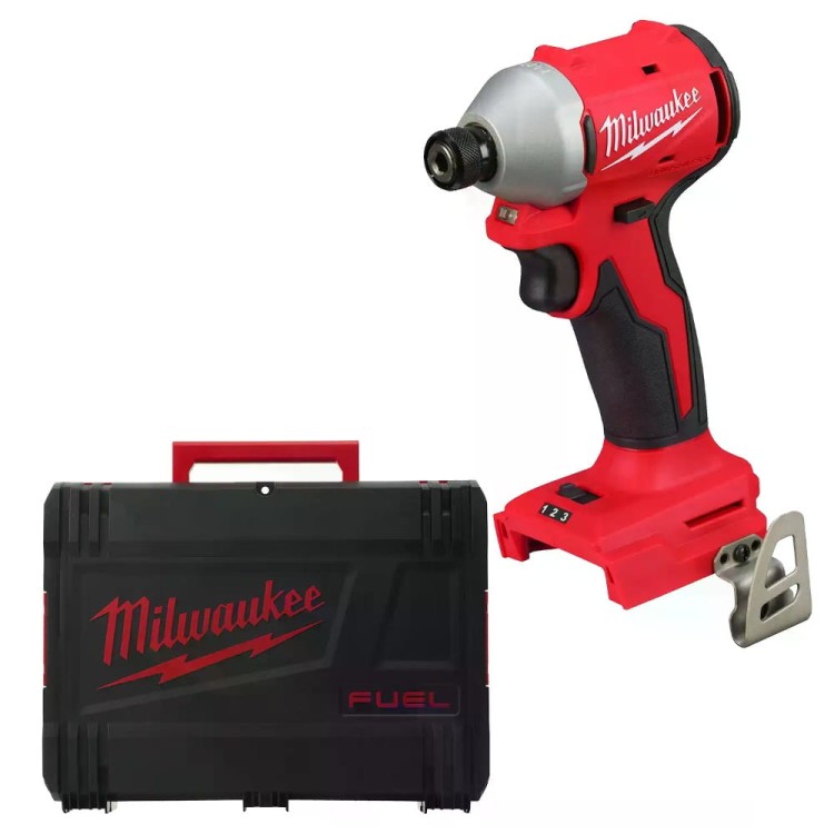 M18 BLIDR-0X - Kompaktowa zakrętarka udarowa 1/4" HEX 18 V, w walizce, bez wyposażenia, 4933492842