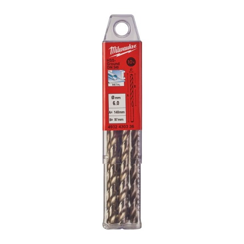 WIERTŁA DO METALU 6,0/91/139MM-10 SZT 4932430336 - techniktools