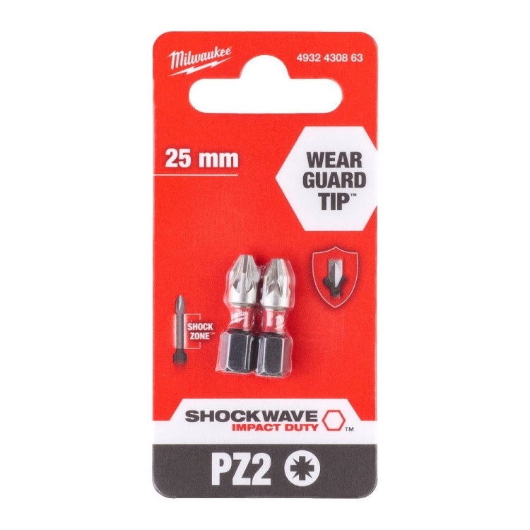 BIT SHOCKWAVE PZ2 25MM-2 SZT 4932430863 - techniktools