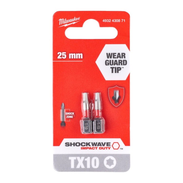 BIT SHOCKWAVE TX10 25MM-2 SZT 4932430871 - techniktools
