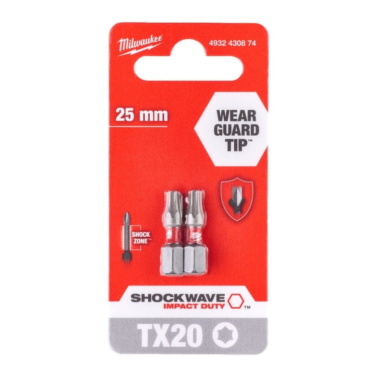 BIT SHOCKWAVE TX20 25MM-2 SZT 4932430874 - techniktools