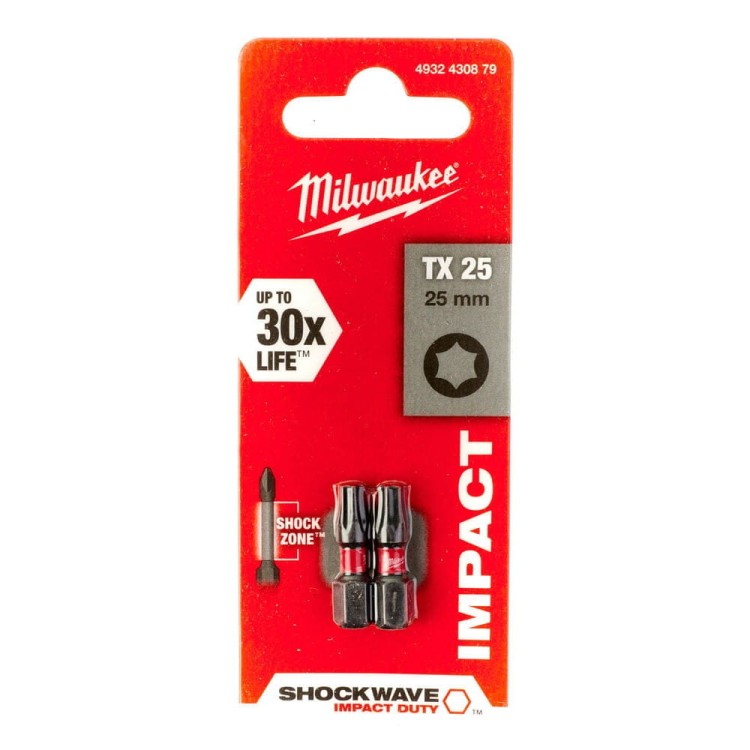 BIT SHOCKWAVE TX25 25MM-2 SZT 4932430879 - techniktools