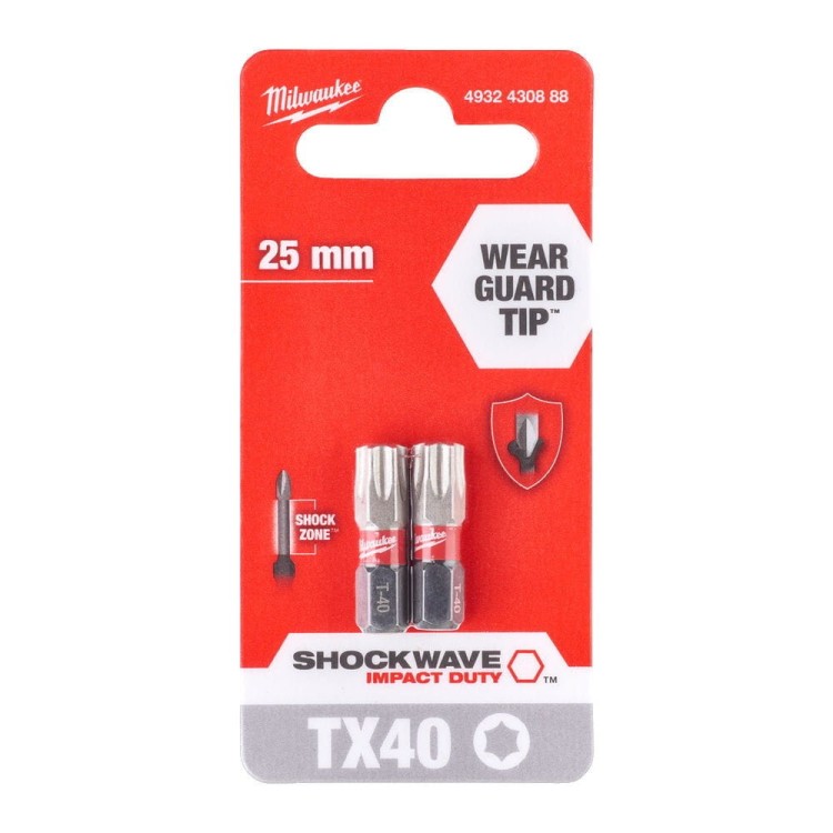 BIT SHOCKWAVE TX40 25MM-2 SZT 4932430888 - techniktools