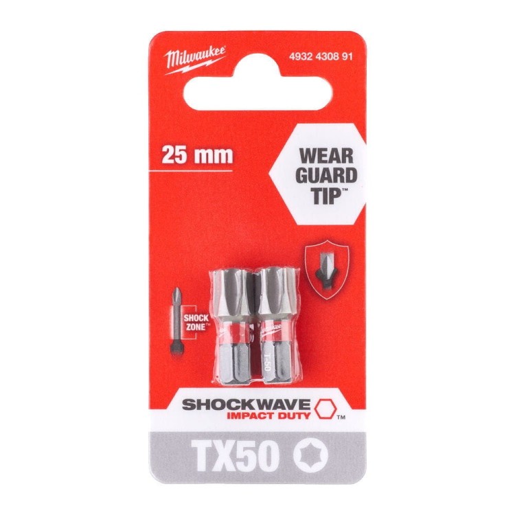 BIT SHOCKWAVE TX50 25MM-2 SZT 4932430891 - techniktools
