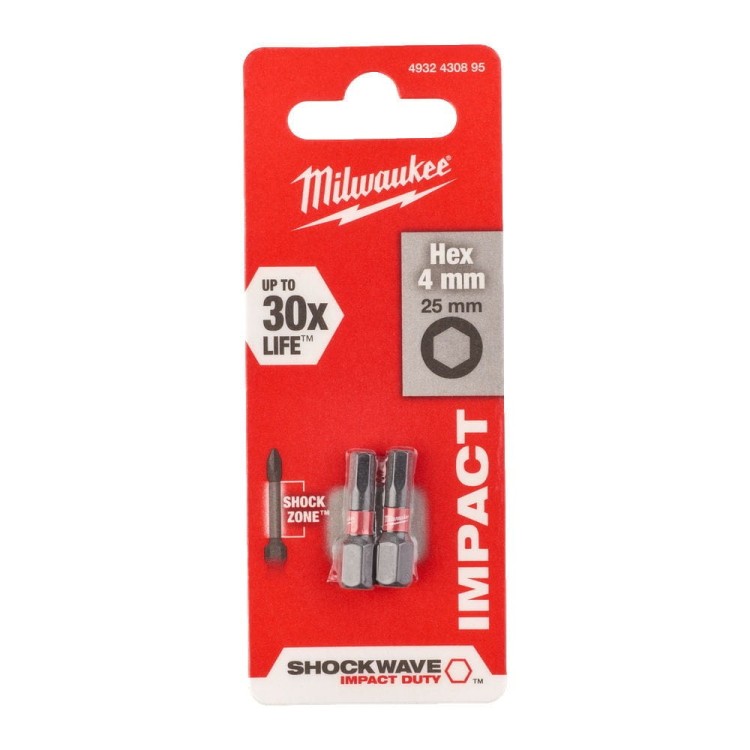 BIT SHOCKWAVE HEX4 25MM-2 SZT 4932430895 - techniktools