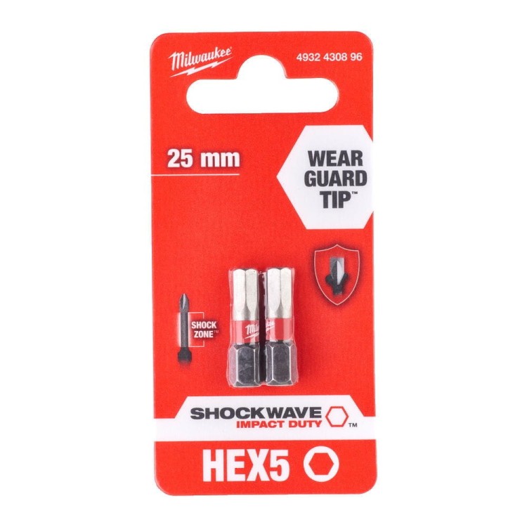 BIT SHOCKWAVE HEX5 25MM-2 SZT 4932430896 - techniktools