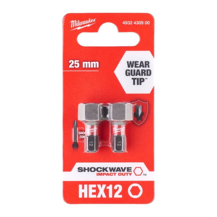 BIT SHOCKWAVE HEX12 25MM-2 SZT 4932430900 - techniktools
