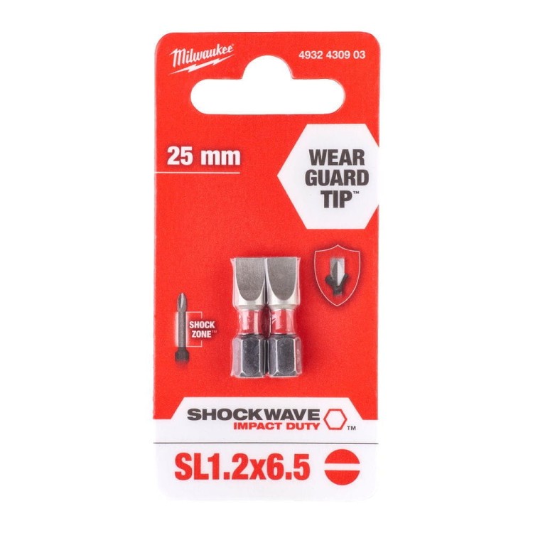 BIT SHOCKWAVESL1,2X6,5 25MM-2 SZT 4932430903 - techniktools