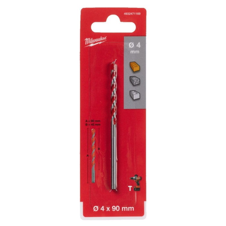 Wiertło udarowe 4.0x90 - 1 szt. 4932471169 - techniktools