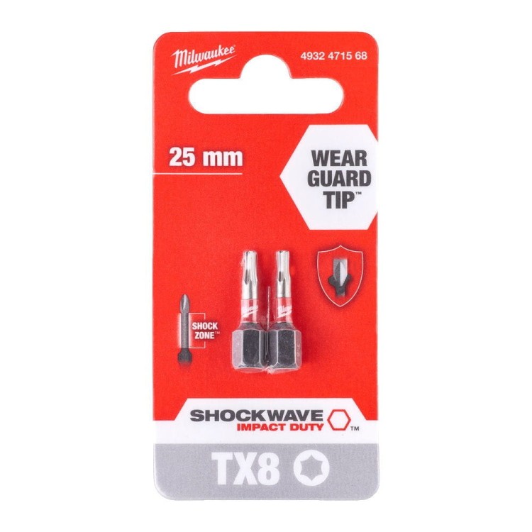 Bity udarowe ShW TX8 25mm-2 szt. 4932471568 - techniktools