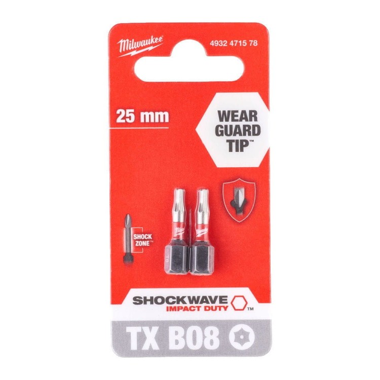Bity udarowe ShW TX BO8 25mm-2 szt. 4932471578 - techniktools
