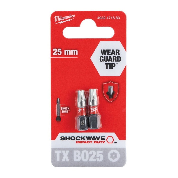 Bity udarowe ShW TX BO25 25mm-2 szt. 4932471583 - techniktools