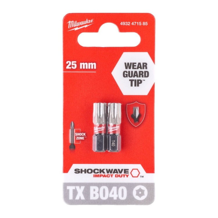 Bity udarowe ShW TX BO40 25mm-2 szt. 4932471585 - techniktools