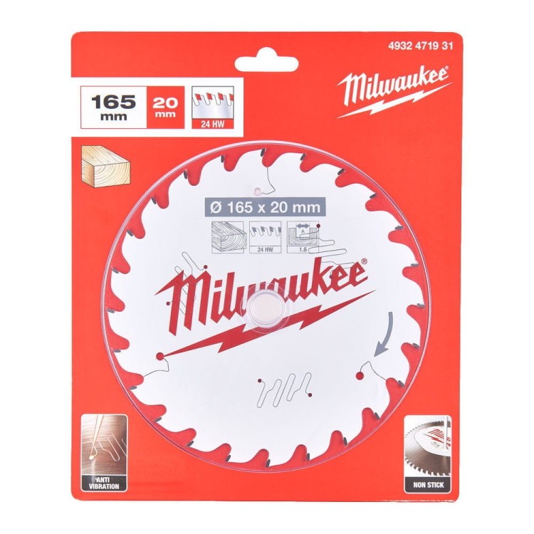 Tarcza pilarska 165x20x1.6x24ATB 4932471931 - techniktools
