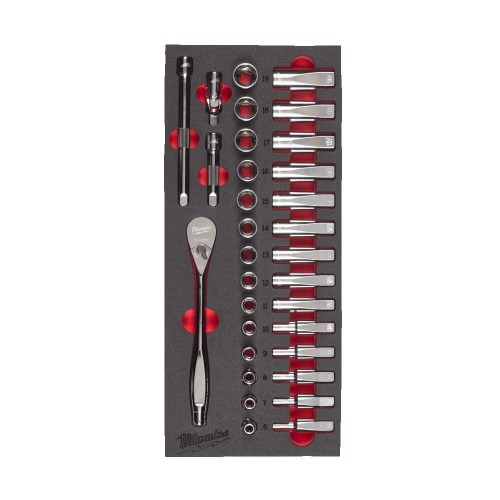 Wkładka piankowa z grzechotką i nasadkami 3/8'' 4932479825 - techniktools