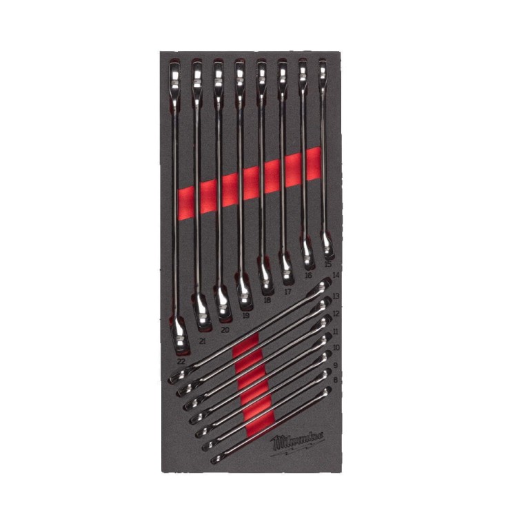 Wkładka piankowa z kluczami płasko-oczkowymi MAXBITE 4932479827 - techniktools