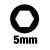 Klucz nasadowy 5 mm - magnetyczny 4932479884 - techniktools