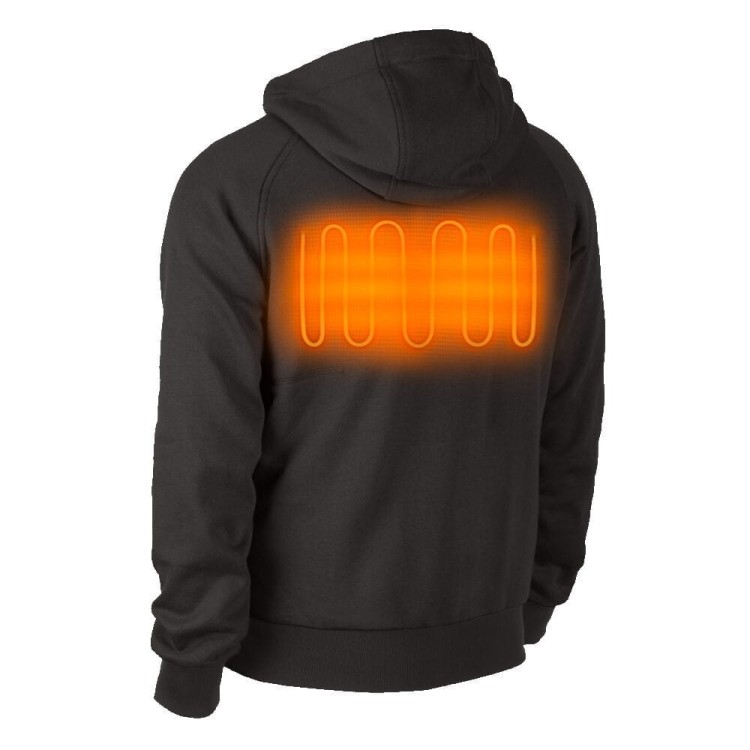 M12HHBL4-0(M) HEATED HOODIE BLK 4932480062 - techniktools