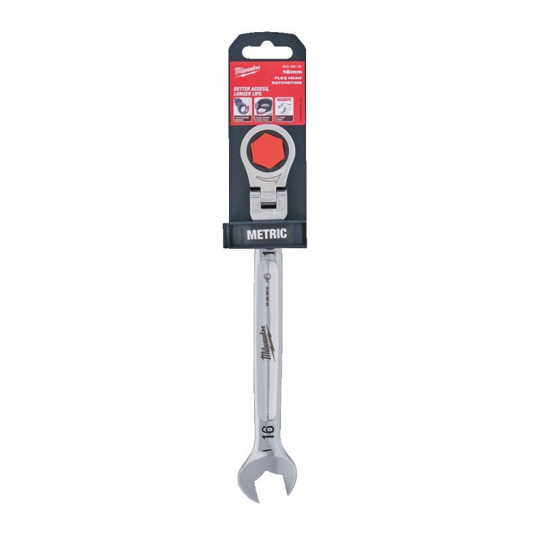 Klucz z ruchomą główką grzechotki 16 mm 4932480189 - techniktools
