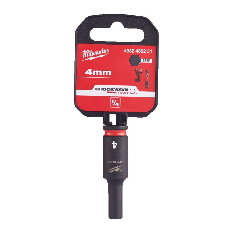 Nasadka udarowa długa SHW 1/4" 4mm, Hex 4932480251 - techniktools