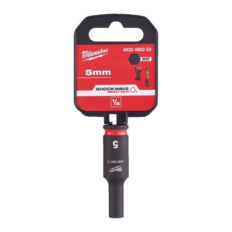 Nasadka udarowa długa SHW 1/4" 5 mm, Hex 4932480253 - techniktools