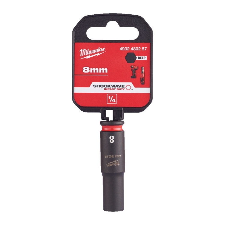 Nasadka udarowa długa SHW 1/4" 8 mm, Hex 4932480257 - techniktools