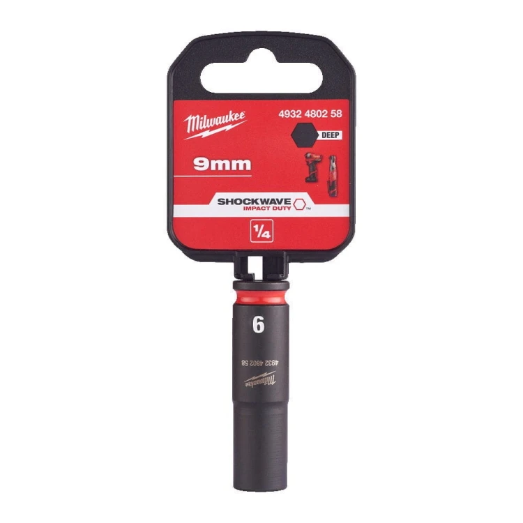 Nasadka udarowa długa SHW 1/4" 9 mm, Hex 4932480258 - techniktools