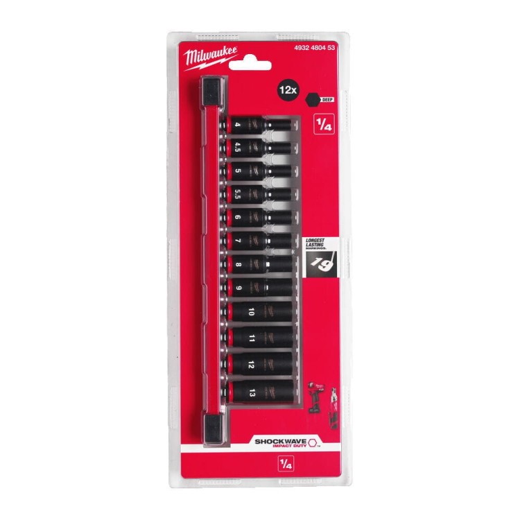 Zestaw nasadek udar SHW 1/4"Hex 12 szt 4932480453 - techniktools