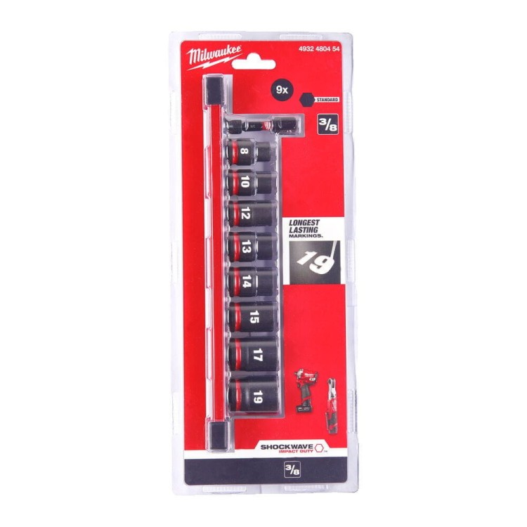 Zestaw nasadek udar SHW 3/8" Hex 9szt 4932480454 - techniktools