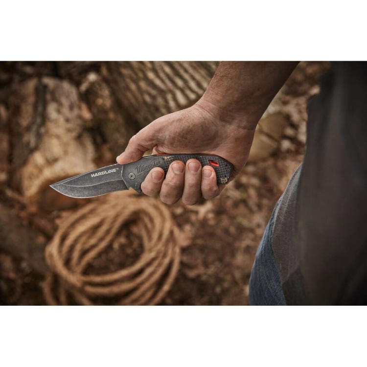 Nóż składany gładki Hardline 89 mm 4932492453 - techniktools