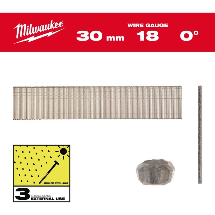Sztyft Inox 18G/30mm-5000 szt-M18FN18GS 4932492560 - techniktools