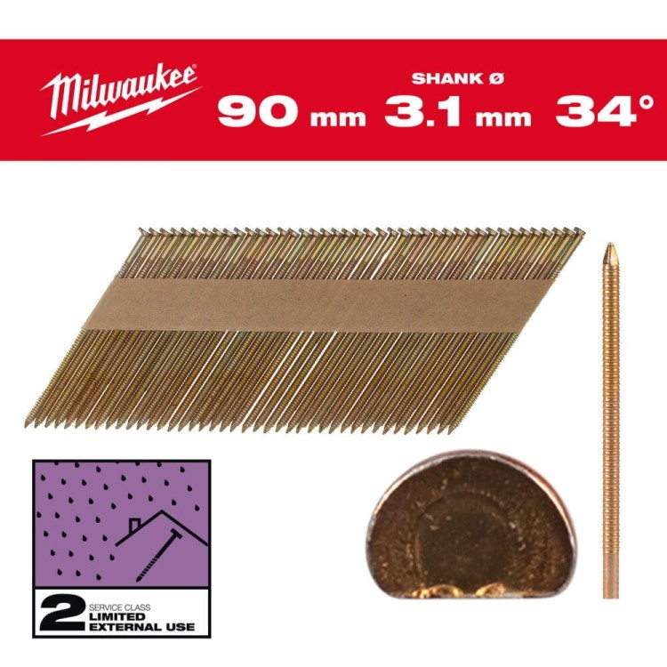 Gwoździe pierśc/galw90x31mm-2200 szt 4932492612 - techniktools