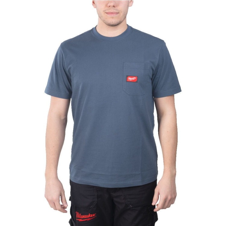 Rozm L T-shirt z kiesz kr rękaw nieb 4932493015 - techniktools